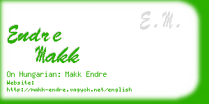 endre makk business card
